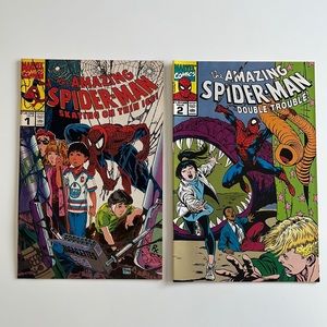 THE AMAZING SPIDER-MAN SKATING ON THIN ICE / DOUBLE TROUBLE CANADIAN MCFARLANE